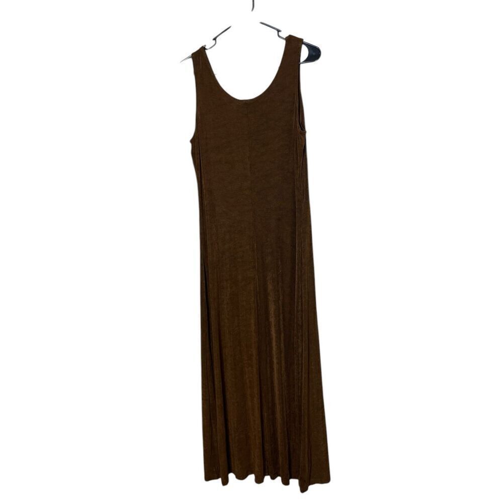 Vintage Coldwater Creek Brown Maxi Dress And Cardigan Set Size M - Picture 7 of 13